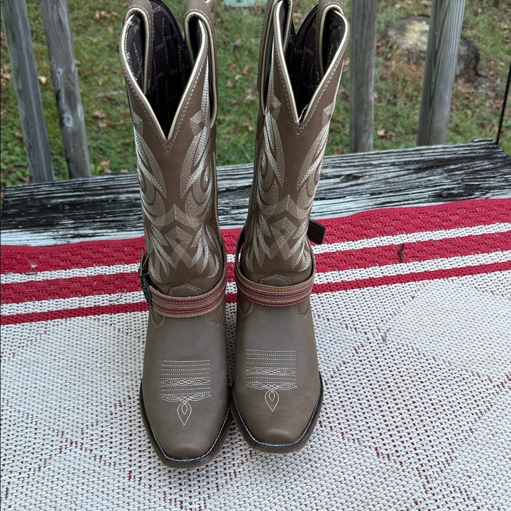 Durango Brown and Tan Heeled Boots